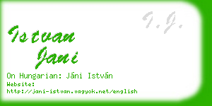 istvan jani business card