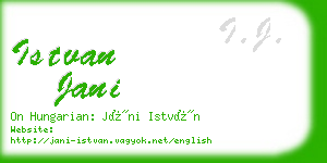 istvan jani business card